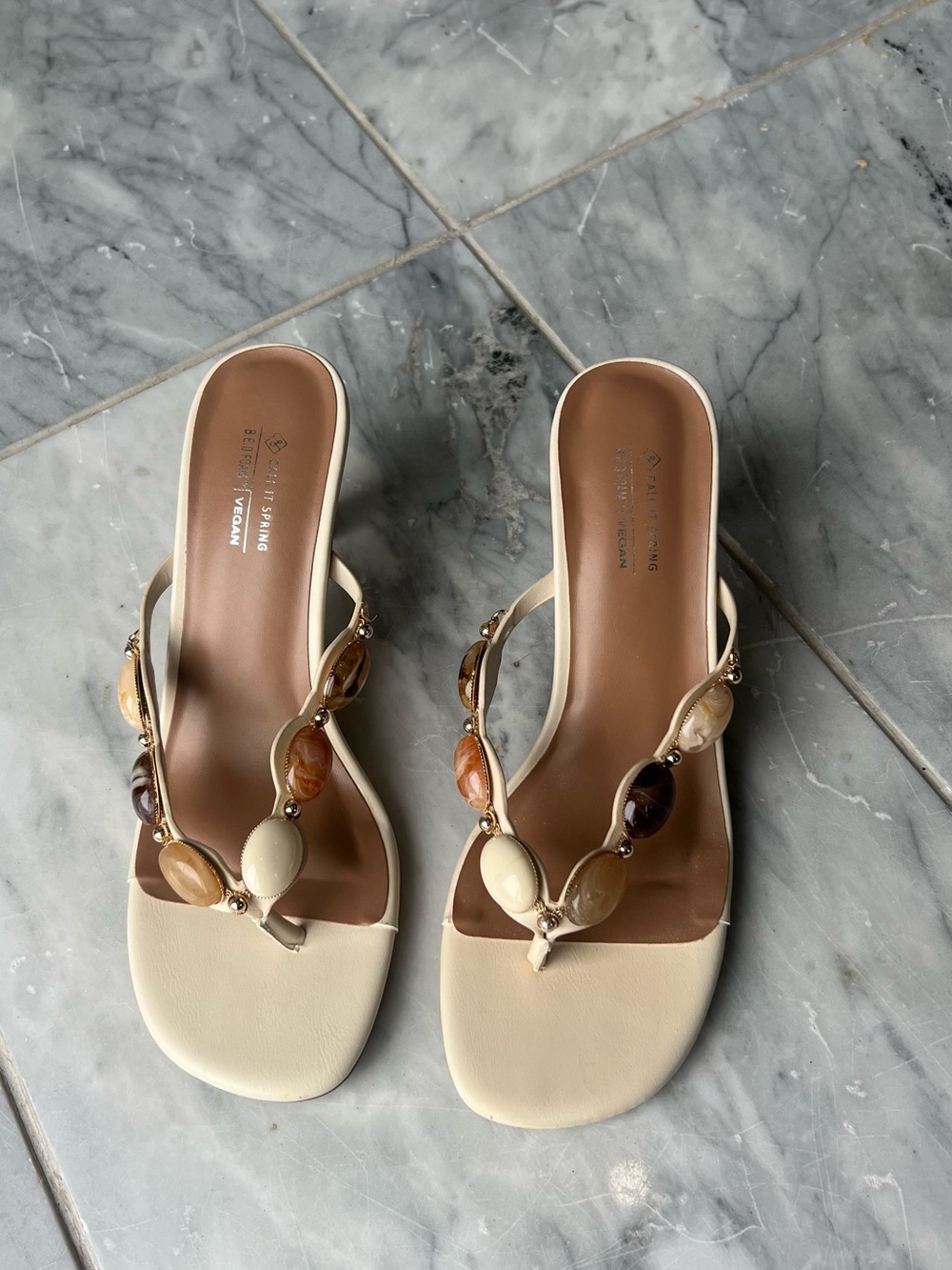Call it Spring: Ammber Heeled Thong Sandals, Thin heel